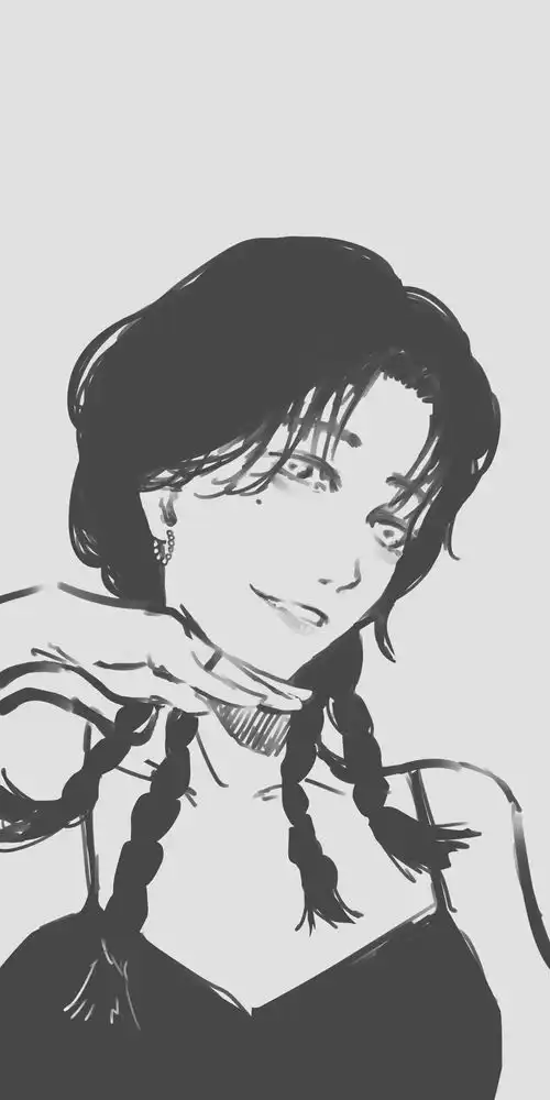 黑白漫画插画女生头像壁纸二次元教练我想画漫画