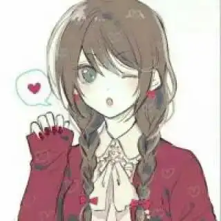 扎着头发的女生头像