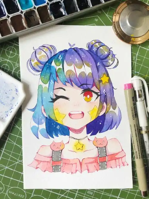 萌妹绘制干货教程点击来学学吧