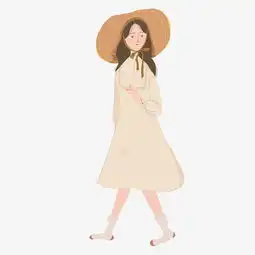 卡通手绘阳光女孩插画图片素材其他格式下载动漫人物大全