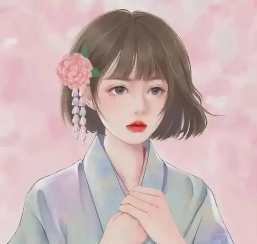 可爱短发女孩头像