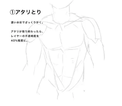 漫画人物肌肉怎么画教你动漫人物腹肌画法技巧讲解