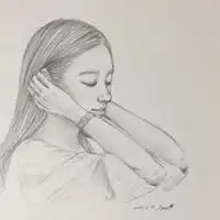 黑白素描头像女生简约微信头像图片大全